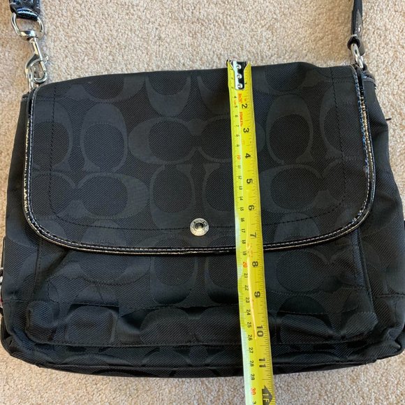 Coach Monogram Black Messenger Bag - Picture 9 of 11